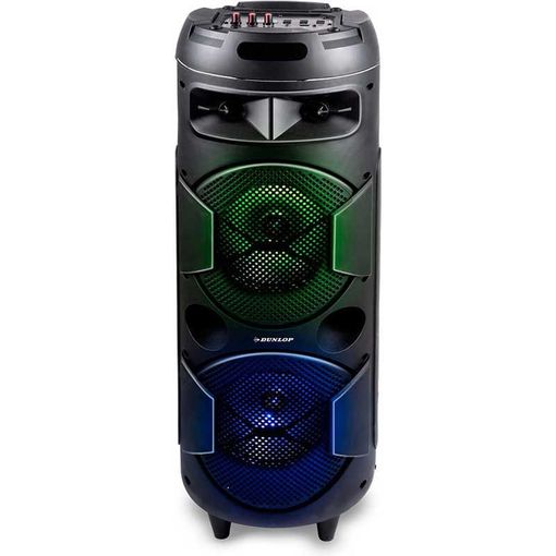 Altavoz inalámbrico negro luces