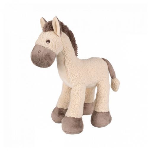 vidaXL Caballo de juguete de pie de peluche negro