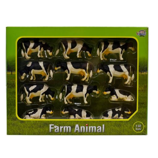 Conjunto De Vacas 12 Unidades 1:32 571929 Kids Globe