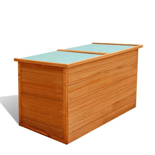 Baúl de almacenaje con tapa madera de acacia marrón y blanco vidaXL