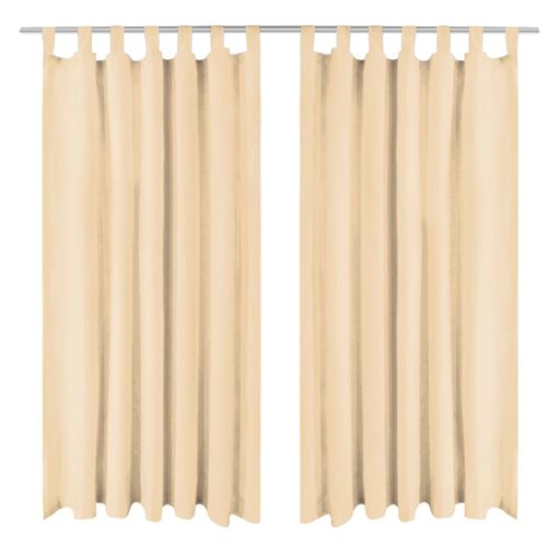 VidaXL Cortinas opacas 2 piezas con ojales de metal 135x175 cm crema