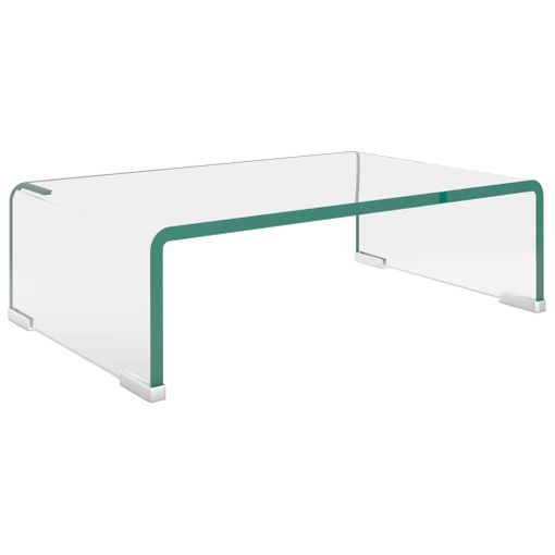 Soporte para TV/Elevador monitor cristal claro 70x30x13 cm