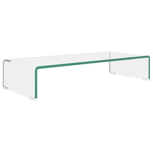 Soporte para TV/Elevador monitor cristal blanco 120x30x13 cm