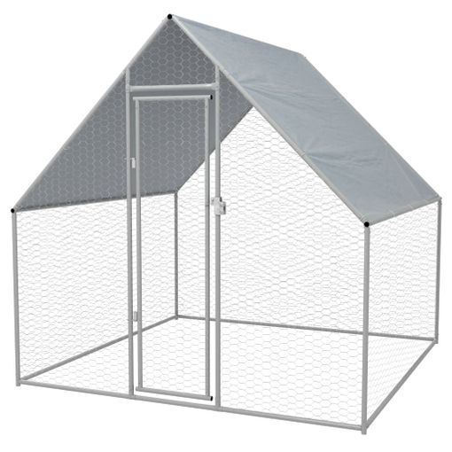 Gallinero para Exteriores, 6 m² con Techo, Jaula para Gallinas