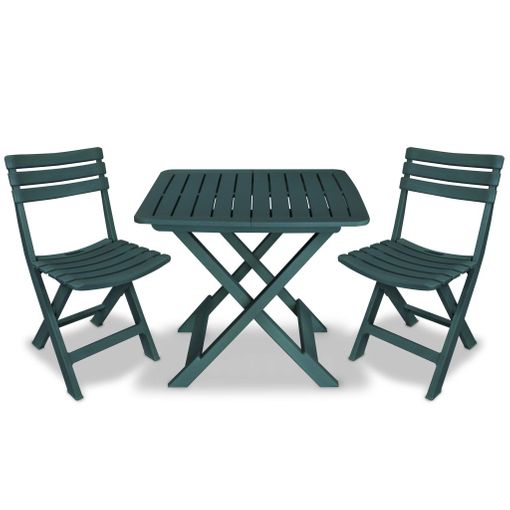 Mesa De Jardín 126x76x72 Cm Plástico Verde Vidaxl con Ofertas en Carrefour