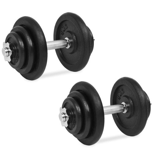 Mancuernas 10 kilos x2 Pesas Rubber Dumbbell