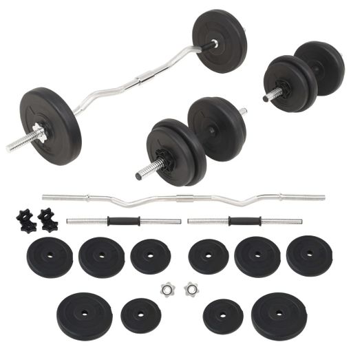 Mancuernas Pesas De Disco 10kg + 10kg 20kg Total Fitness Musculación  Gimnasio Pesos Metal con Ofertas en Carrefour