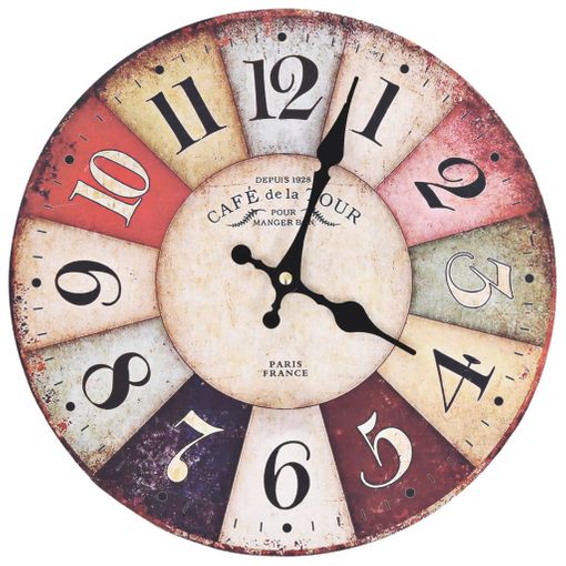 Adiós dejar Higgins Reloj De Pared Vintage Colorido 30 Cm Vidaxl con Ofertas en Carrefour |  Ofertas Carrefour Online
