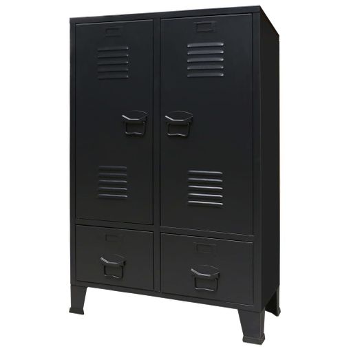 Armario Metálico De Estilo Industrial 67x35x107 Cm Negro Vidaxl con Ofertas  en Carrefour