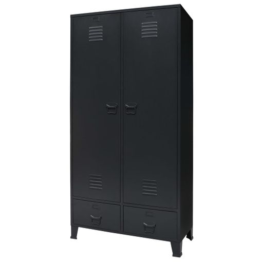 Armario Metálico De Estilo Industrial 90x40x180 Cm Negro Vidaxl con Ofertas  en Carrefour