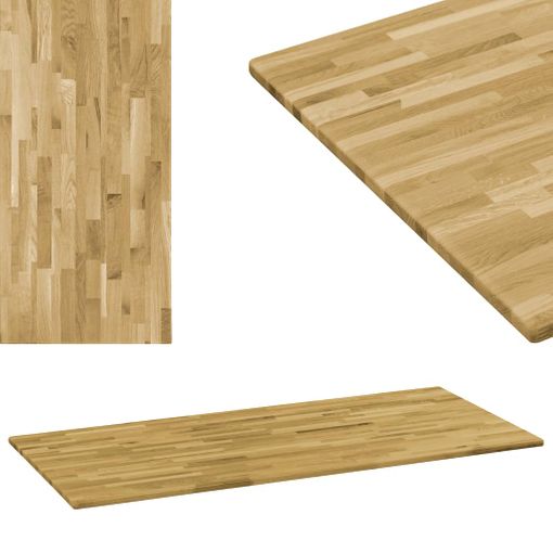 Tablero De Mesa Rectangular Madera Maciza Roble 23 Mm 120x60 Cm Vidaxl con  Ofertas en Carrefour