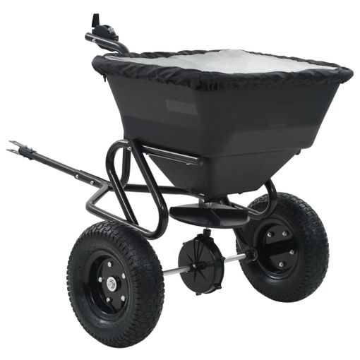 Carro Remolque Esparcidor De Sal Pvc Y Acero 125x74x79 Cm 45 L Vidaxl