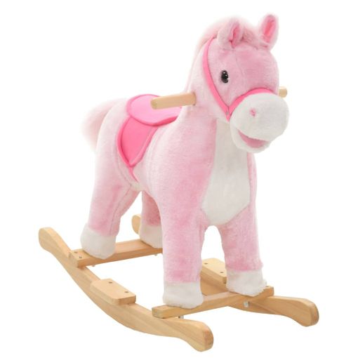 vidaXL Caballo de juguete de pie de peluche marrón