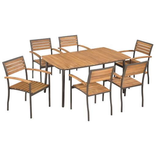 Mesa Y Sillas Plegables Terraza 3 Pzas Y Cojines Madera Acacia Vidaxl con  Ofertas en Carrefour