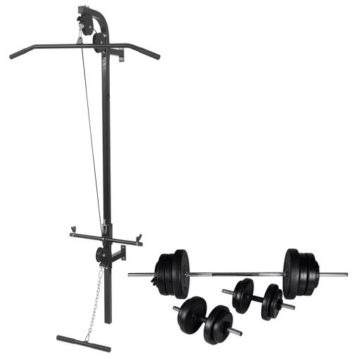 Barra De Musculación Para Pared Homcom Acero 93,5x65x17 Cm, Negro con  Ofertas en Carrefour