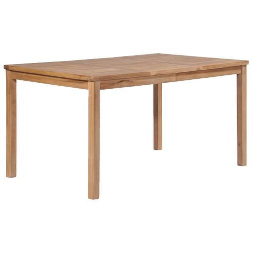 Mesa De Jardín De Madera Maciza De Teca 150x90x77 Cm Vidaxl