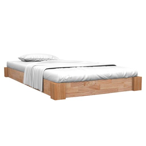 VidaXL Estructura de cama con cabecero piecero roble Sonoma 135x190 cm