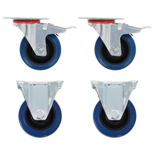 Ruedas De Transporte 4 Unidades 75 Mm Vidaxl