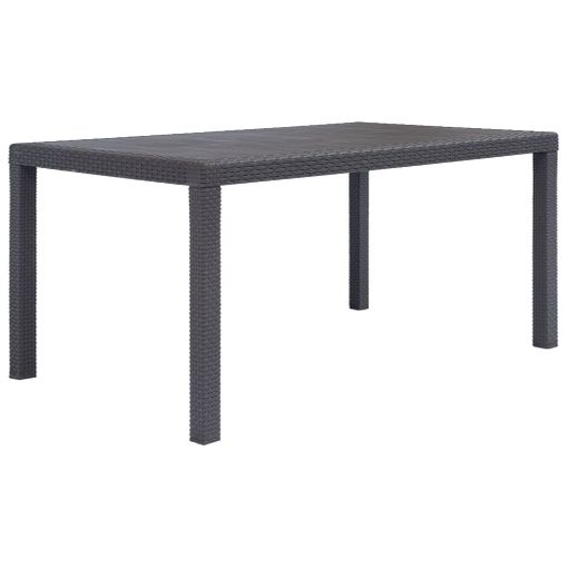 Mesa De Jardín De Plástico Aspecto Ratán Marrón 150x90x72 Cm Vidaxl con  Ofertas en Carrefour