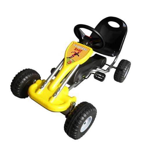 vidaXL Kart de pedales con neumáticos rojo