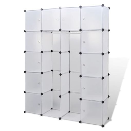 vidaXl Armario modular 14 compartimentos blanco 37x146x180,5cm