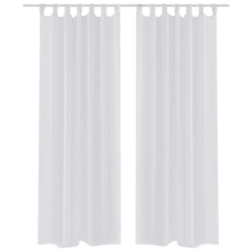 2 Cortinas Blancas Transparentes 140 X 175 Cm Vidaxl con Ofertas