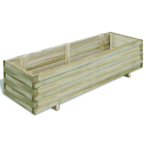 Arriate Rectangular Madera 120x40x30 Cm Vidaxl