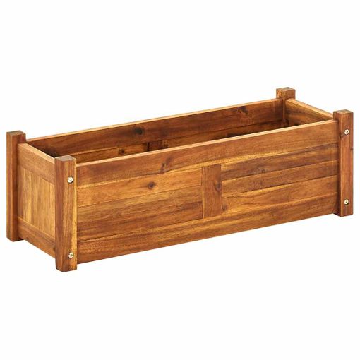 Arriate De Madera De Acacia 76x27,6x25 Cm Vidaxl
