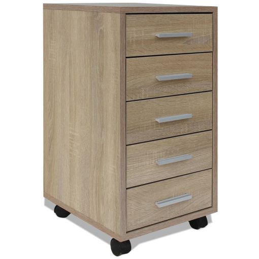 Cajonera Eko 5 Cajones Color Roble Aurora Oficina Despacho Moderno Mueble  Almacenaje 71x40x43 Cm con Ofertas en Carrefour