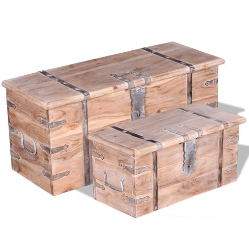 Baúl Almacenaje Madera Contrachapada Roble Ahumado 84x42x46 Cm Vidaxl con  Ofertas en Carrefour