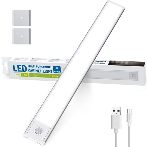 Luz Armario Con Sensor De Movimiento Recargable, Led, 6500k