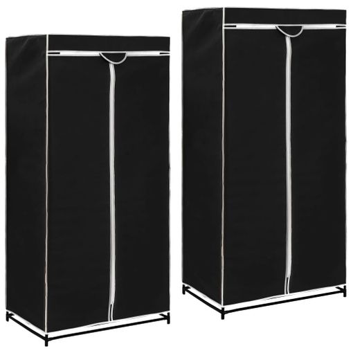 Armario De Tela Compartimentos Y Varillas Negro 45x150x176 Cm Vidaxl con  Ofertas en Carrefour