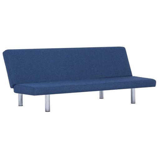 Sofá Cama De Poliéster Azul Vidaxl