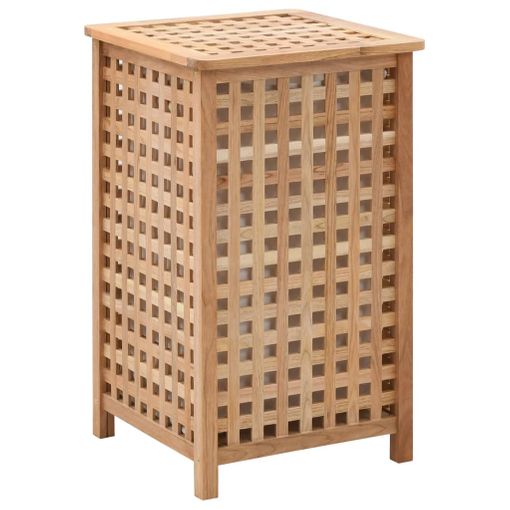 Cesto Para Ropa Sucia Madera Maciza De Nogal 39x39x65 Cm Vidaxl con Ofertas  en Carrefour