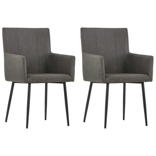 Pack 2 Sillas Comedor Blancas Con Asiento Tapizado Tela Gris con Ofertas en  Carrefour