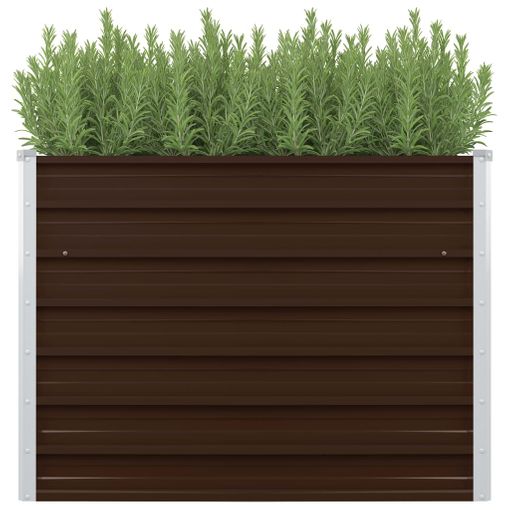 Mesa De Cultivo De Acero Galvanizado Marrón 100x100x77 Cm Vidaxl