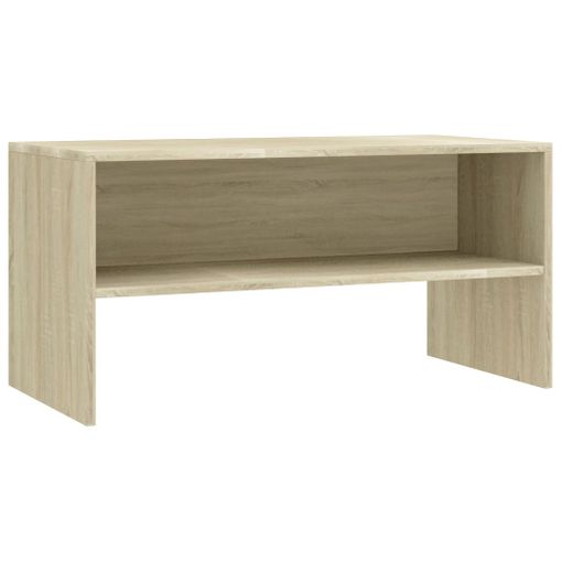 Mueble De Tv Madera Contrachapada Roble Sonoma 80x40x40cm Vidaxl