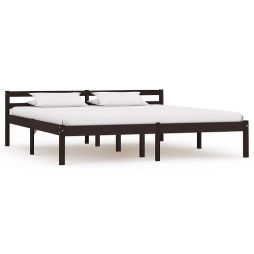 Estructura De Cama Madera Maciza Negro 180x200 Cm Vidaxl con Ofertas en  Carrefour