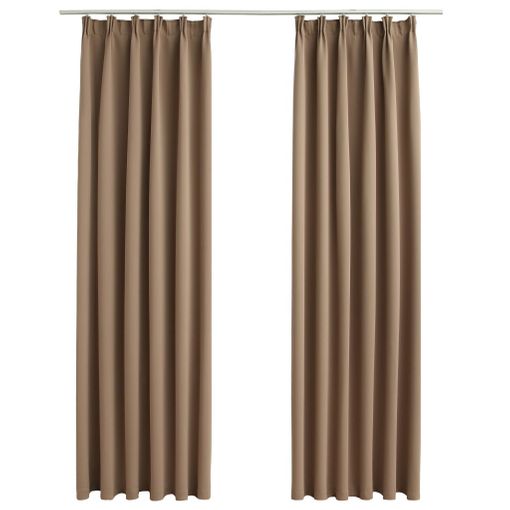 Cortinas Opacas Con Ganchos 2 Piezas Gris Antracita 140x255 Cm Vidaxl con  Ofertas en Carrefour