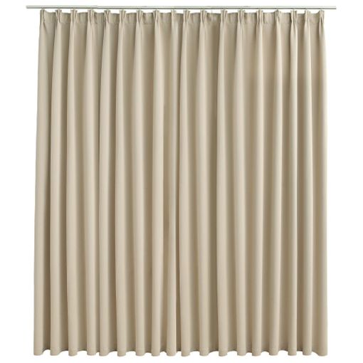 VidaXL Cortinas opacas 2 piezas con ojales de metal 135x175 cm crema