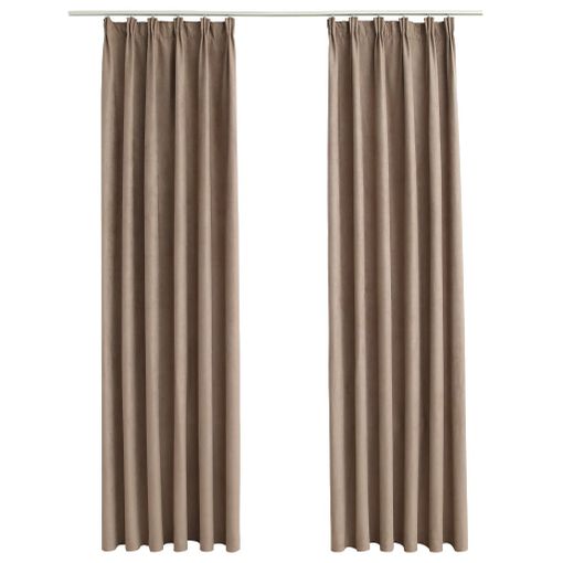 Cortinas Opacas Con Ganchos 2 Piezas Gris 140x175 Cm Vidaxl con Ofertas en  Carrefour