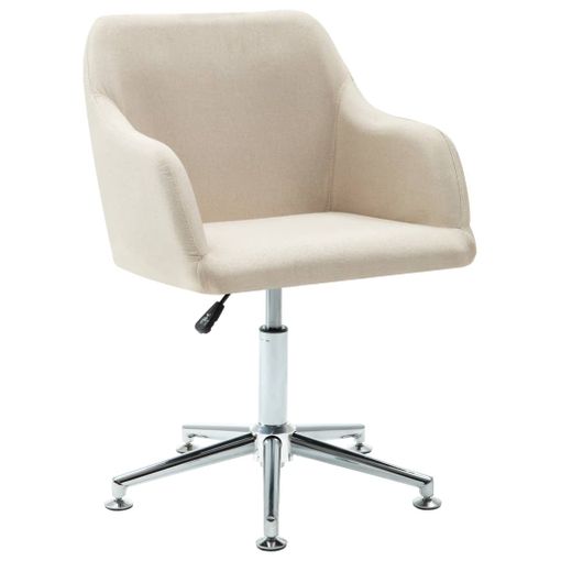 Silla De Oficina Giratoria De Lino Beige Vidaxl con Ofertas en Carrefour