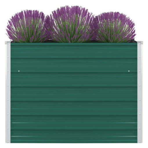 Jardinera Elevada De Acero Galvanizado Verde 100x100x77 Cm Vidaxl