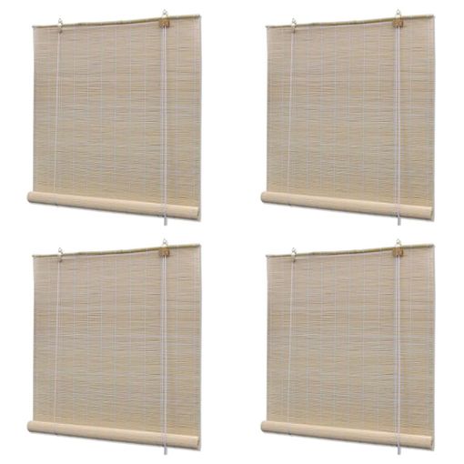 Estor Enrollable De Bambú Natural 4 Unidades 120x160 Cm Vidaxl con Ofertas  en Carrefour