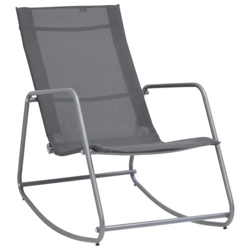 Balancãn Mecedora De Jardãn Textilene Gris 95x54x85 Cm Vidaxl