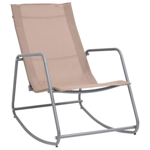 Balancãn Mecedora De Jardãn Textilene Gris Taupã© 95x54x85 Cm Vidaxl