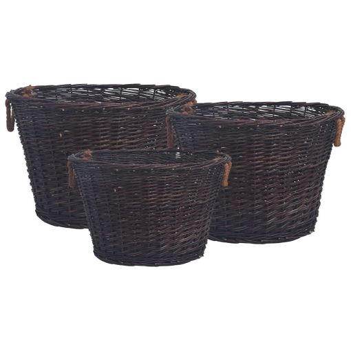 Cesta de mimbre 35 cm oscura