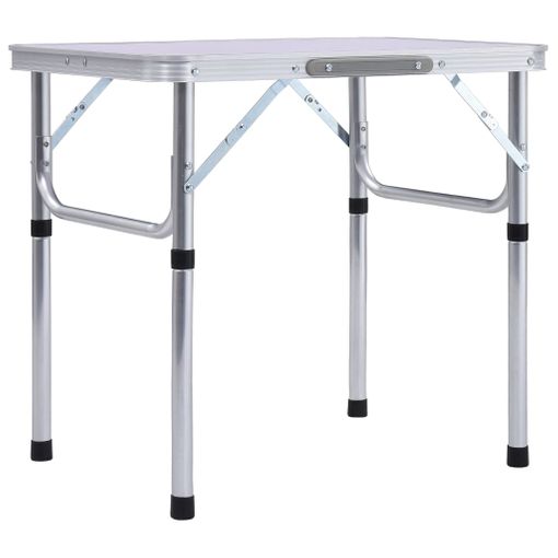 Mesa de Camping Plegable 1,80 M PRO TAPA REFORZADA Blanco — Clemur