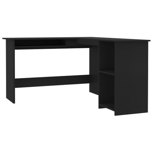 Escritorio Forma De L Madera Contrachapada Negro 120x140x75 Cm Vidaxl con  Ofertas en Carrefour