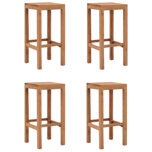 Taburetes Plegables De Cocina 4 Unidades Madera De Teca Maciza Vidaxl con  Ofertas en Carrefour